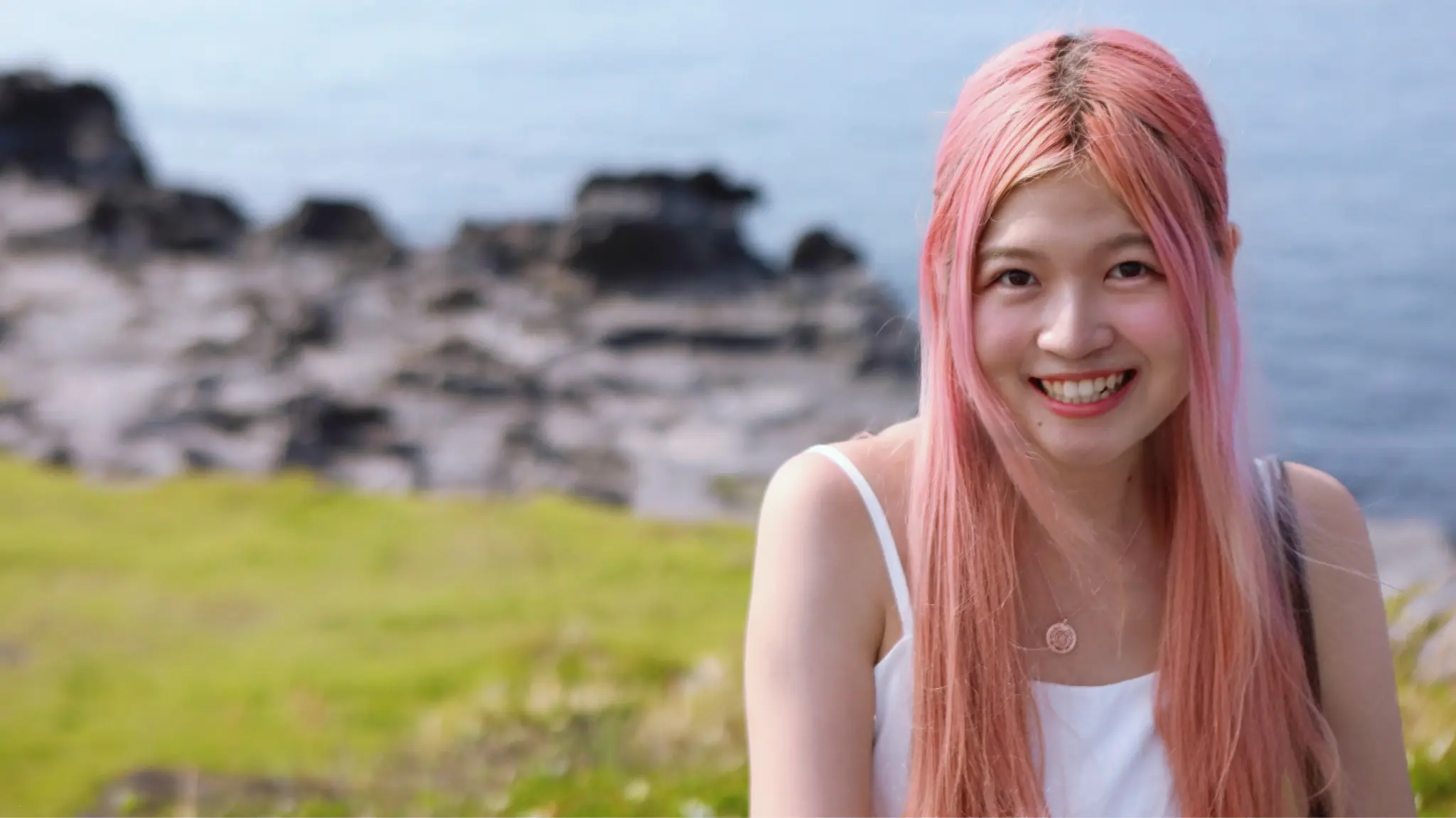 Portrait of Ruohan Li by the coast