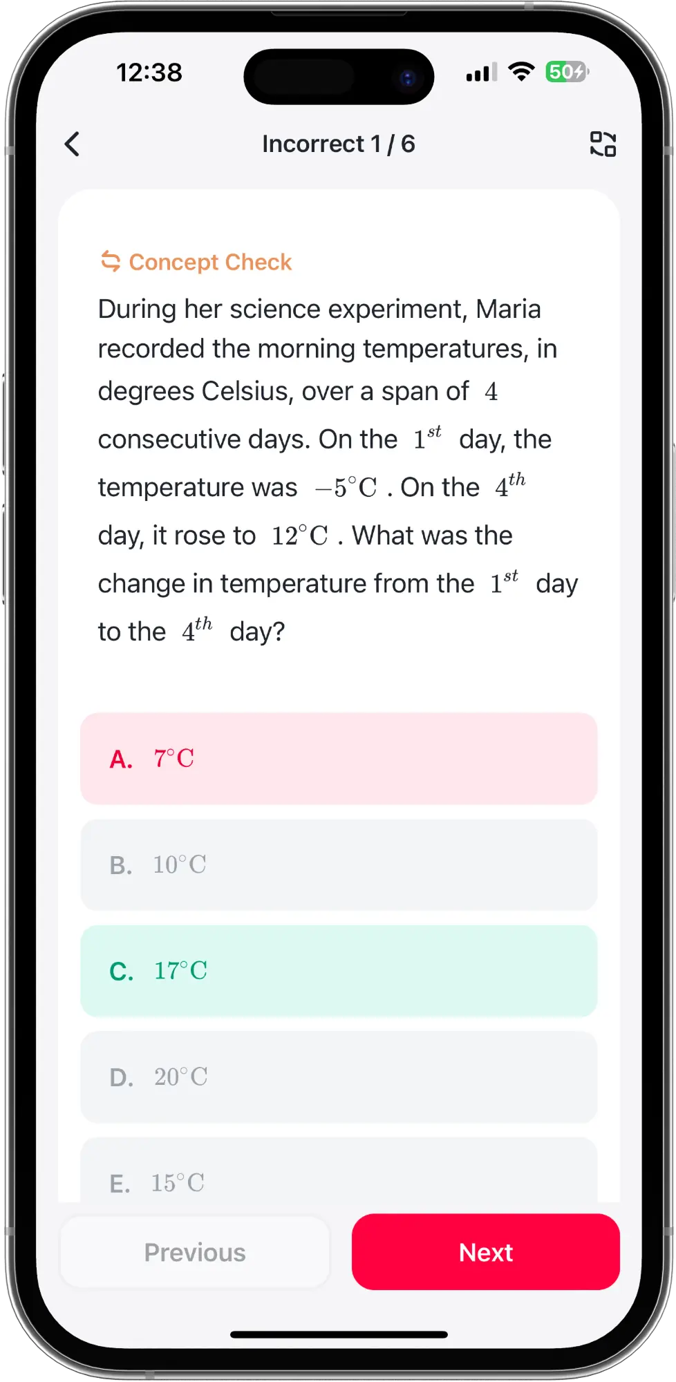 Gauth step-by-step feedback interface