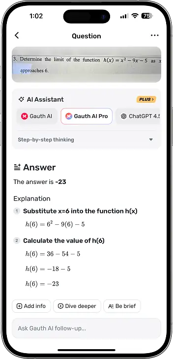 Student photographs an academic question in Gauth
